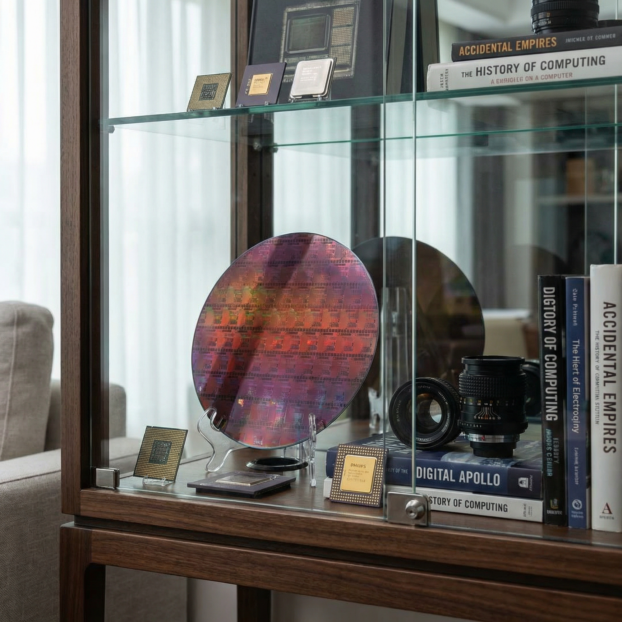 Genuine 12/14-inch Silicon Wafer — Engineering Sample (Display Only)