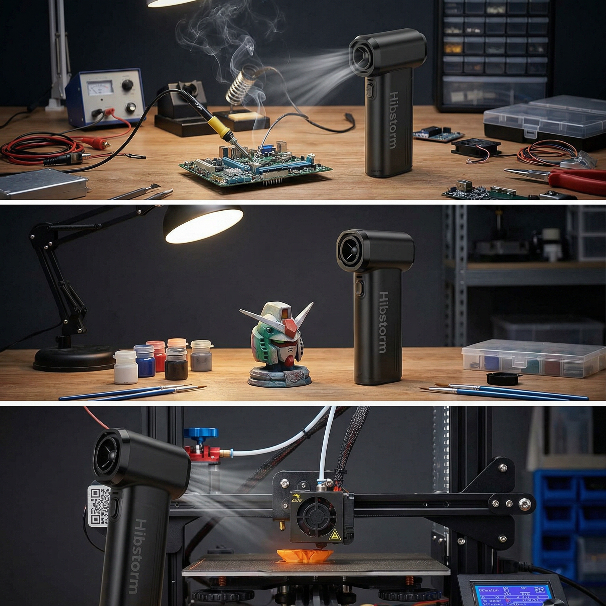 Hibstorm 007 Ultra Violent Turbo Handheld Fan – High-Speed Brushless Turbo Airflo