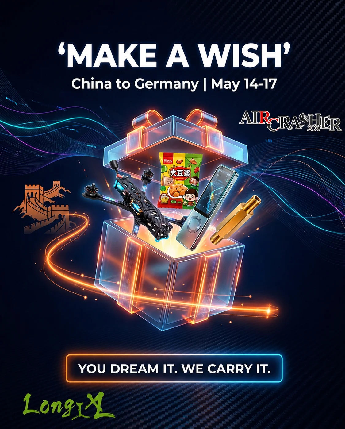 AirCrasher 2026 Make a Wish - You Dream It. We Carry It.