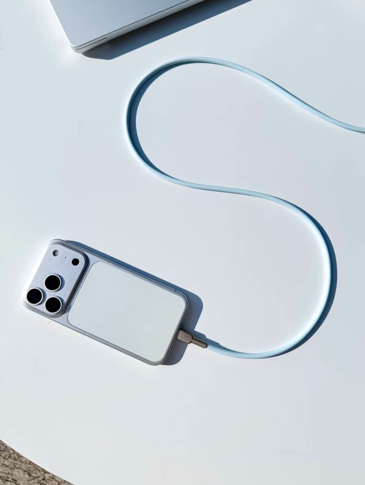 240W USB-C Cable - Milk Yellow Lifestyle View