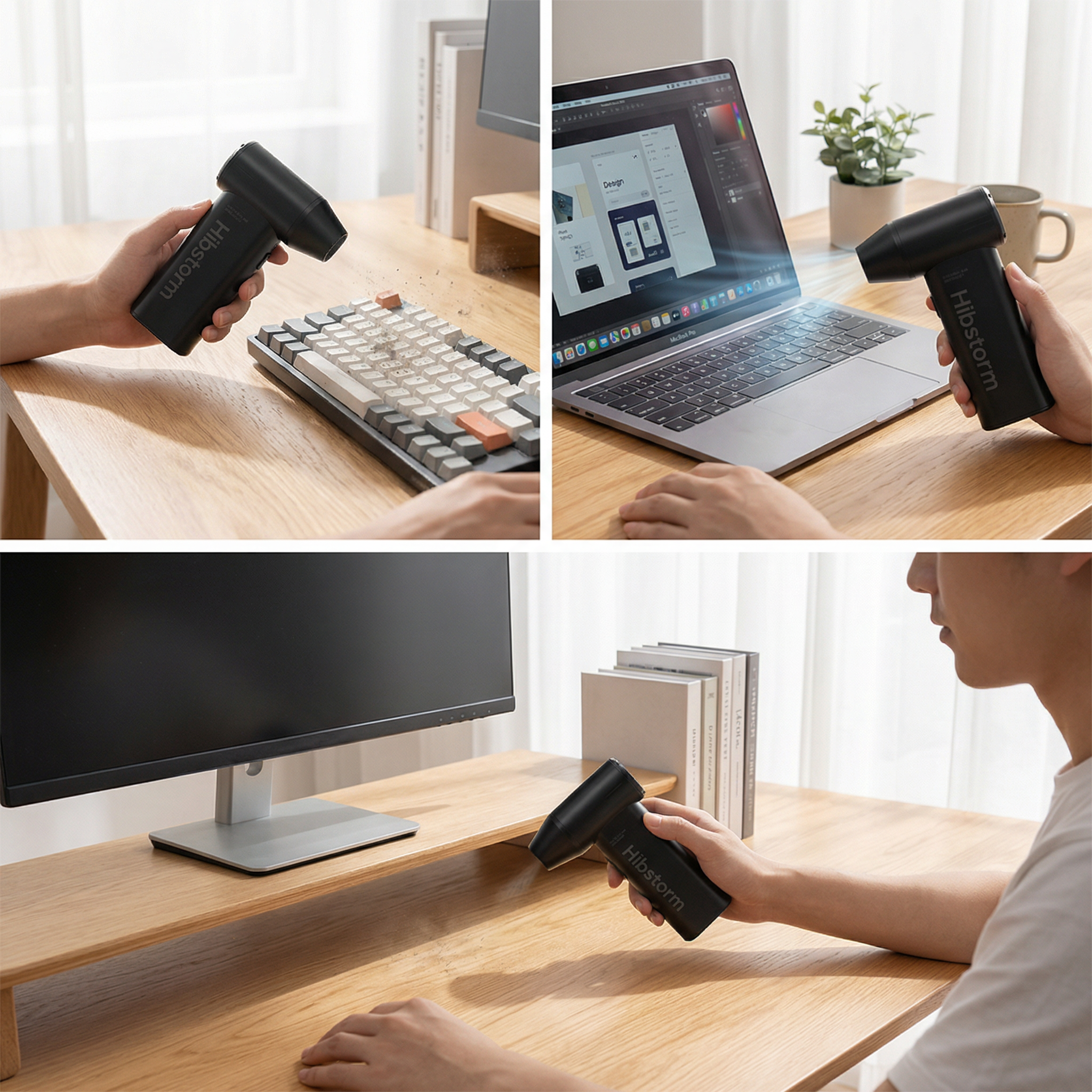 Hibstorm 006 Compact Handheld Fan - 12W Brushless Motor | 228g Lightweight Portable Air Blower for Cleaning, Cooling & Daily Use